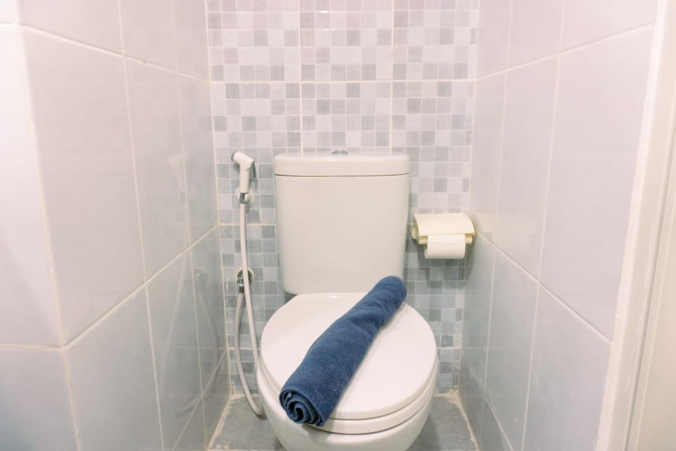 Studio | Bathroom | Shower, towels, soap, shampoo
