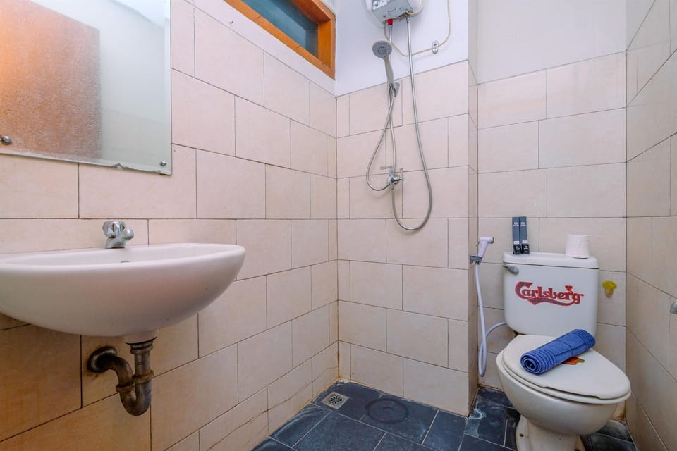 Studio | Bathroom | Shower, towels, soap, shampoo
