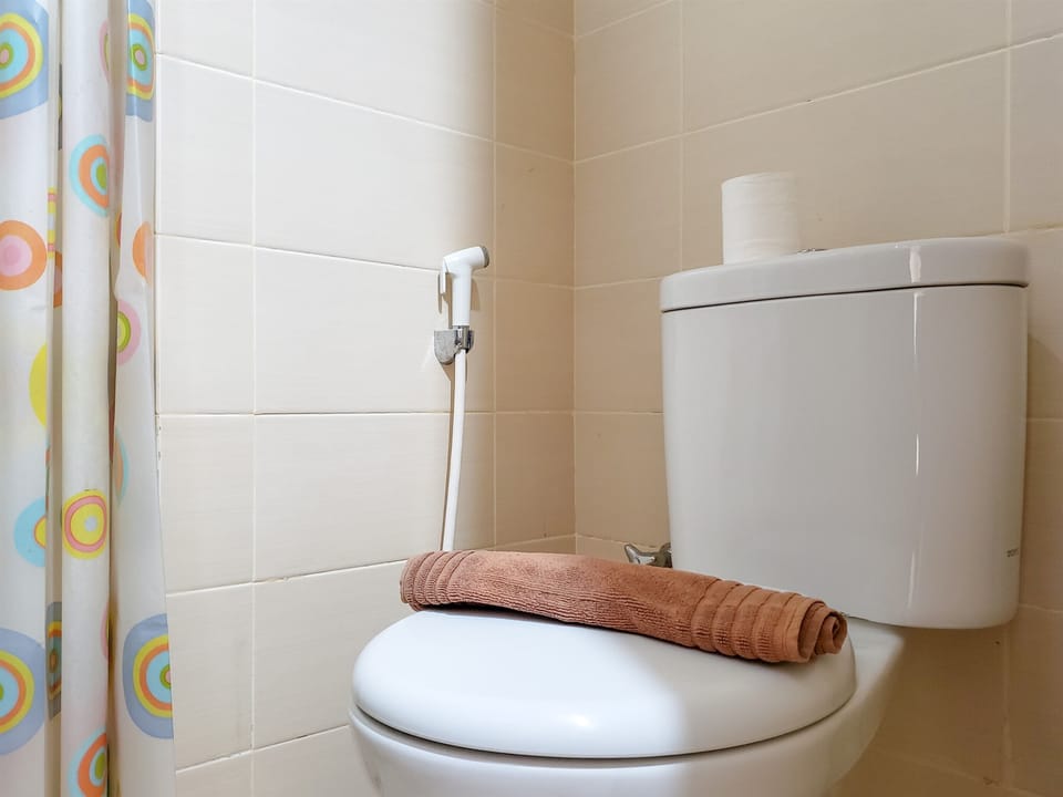 Studio | Bathroom | Shower, towels, soap, shampoo