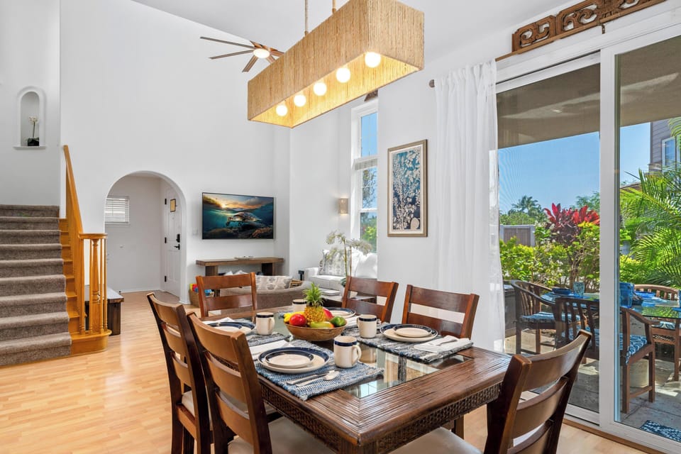 Dining space just steps from the living area and lanai.