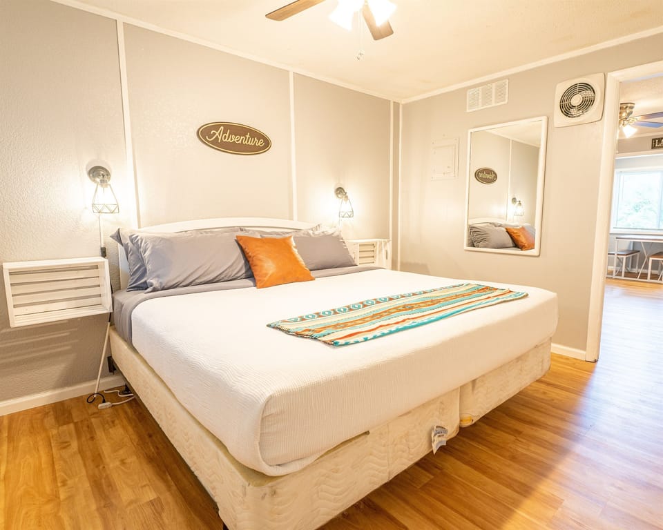 King Bedroom - NOTE - this is the view upon entering the main door (walks in to the bedroom)
