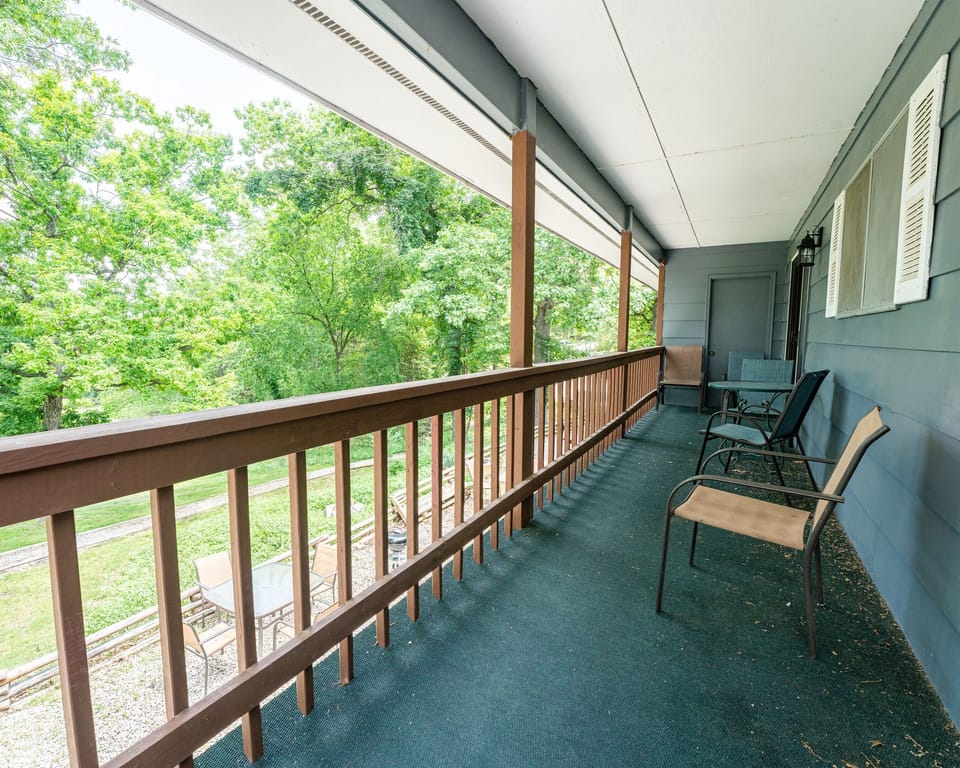 View from the balcony of Tribesman 12, one of our 2 bedroom 2 bathroom condos on Table Rock Lake
