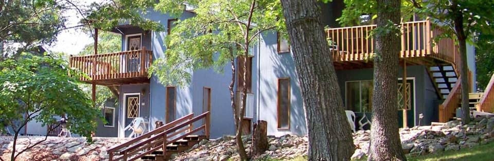 Cabin #23 is in a row of 4 similar cabins, just up the hill from Dock 1 and the Lake