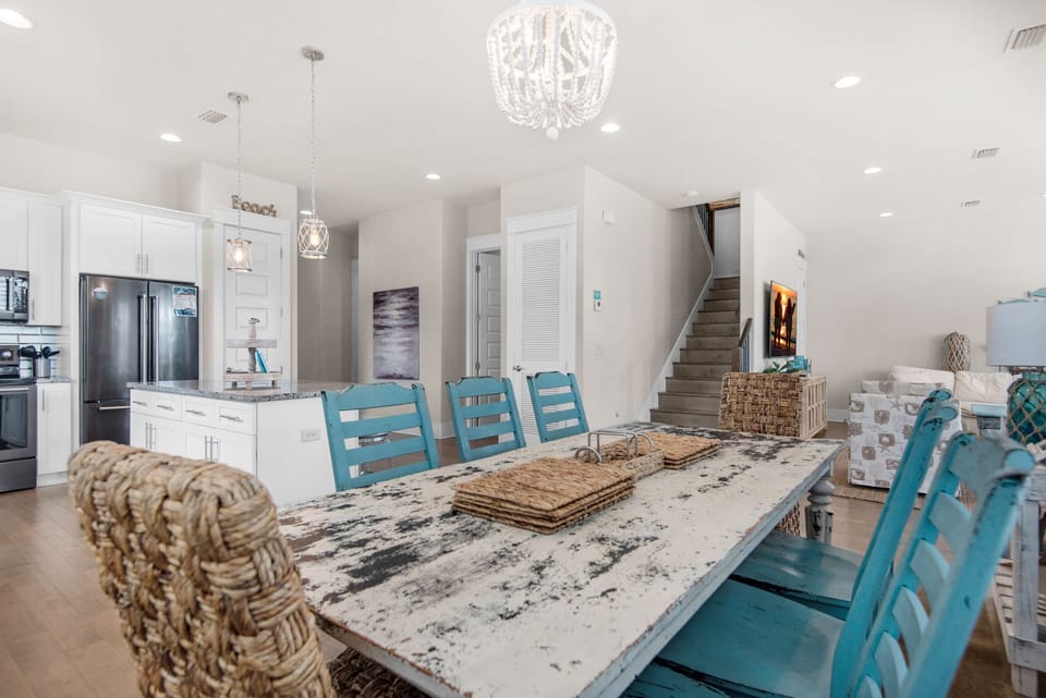 Dining table seats 8