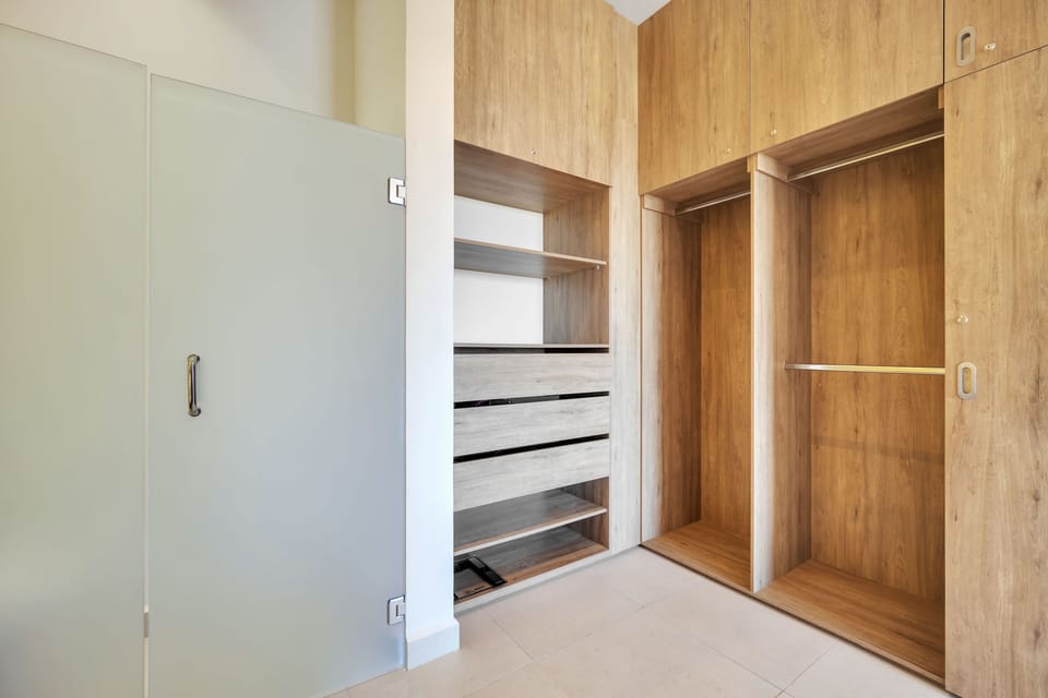 Walk in closet in master bedroom