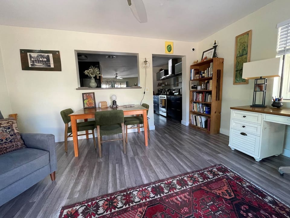 Dining room and work from home room
