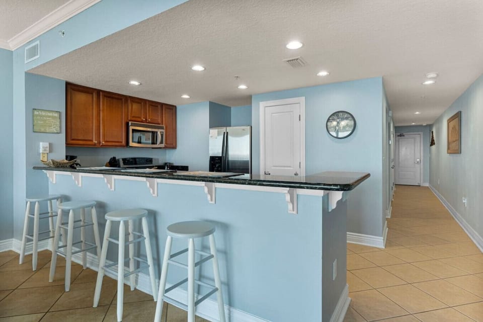 Fully Stocked Kitchen with Ocean Views, Breakfast Bar Seating & Drip Coffee Maker