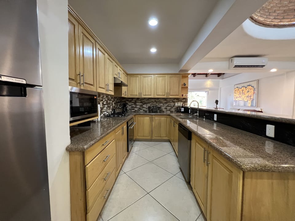Kitchen with granite finishes