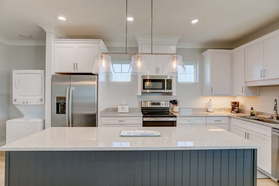 Fully stocked kitchen with cooking essentials