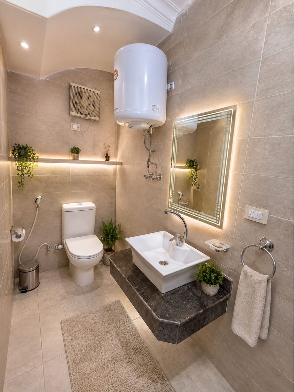 Triple Room | Bathroom | Rainfall showerhead, free toiletries, hair dryer, bathrobes