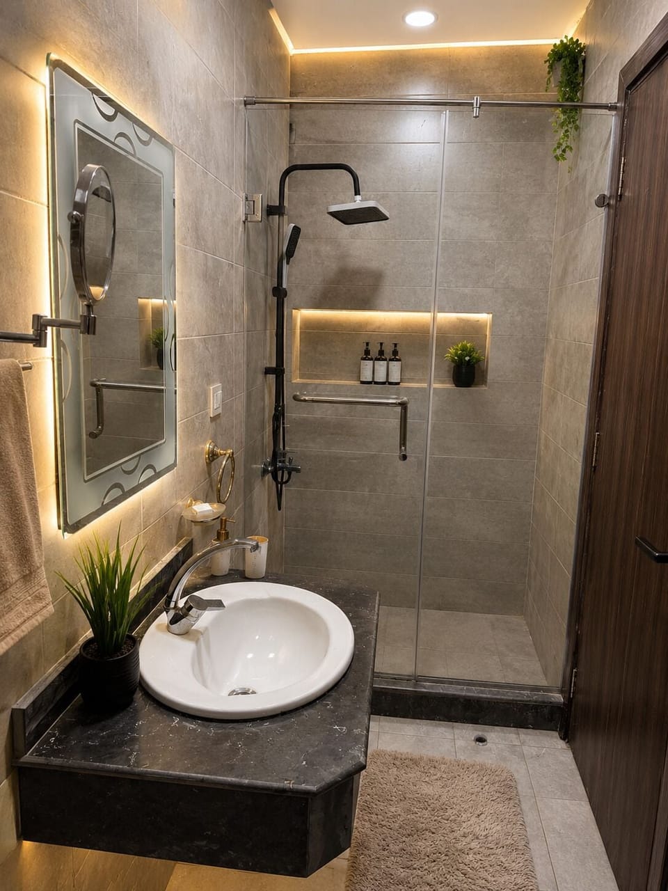 Double Twin | Bathroom | Rainfall showerhead, free toiletries, hair dryer, bathrobes