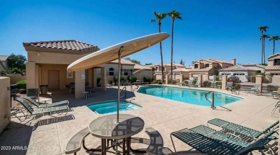 Pool and Hot Tub. Pool is not heated. 
