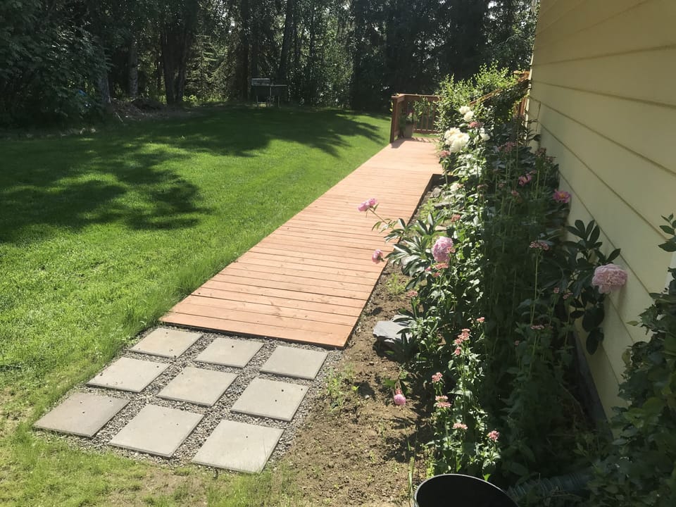 Pathway to the downstairs unit/Entry