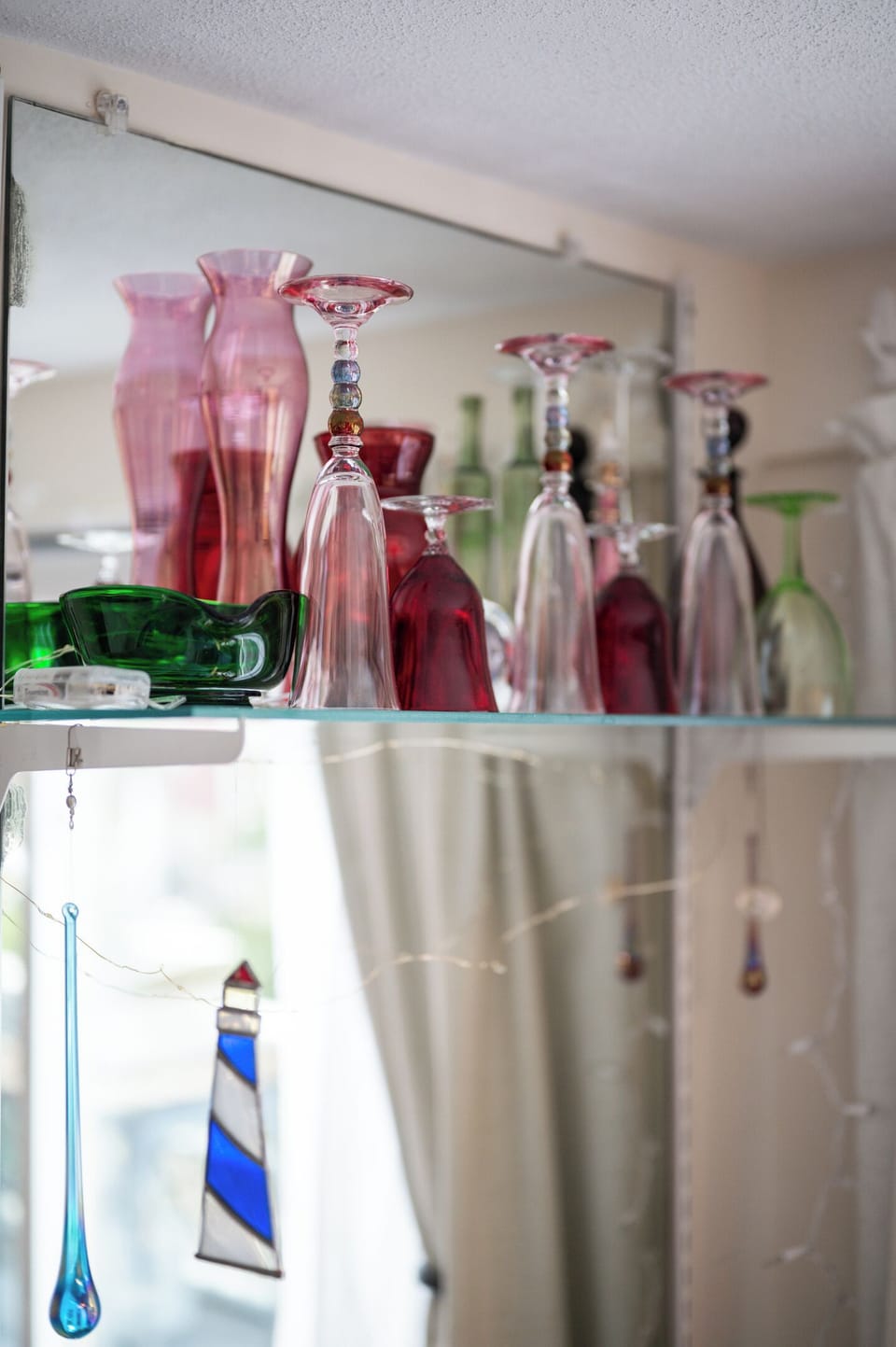 A bit of Elizabeth's glass collection...