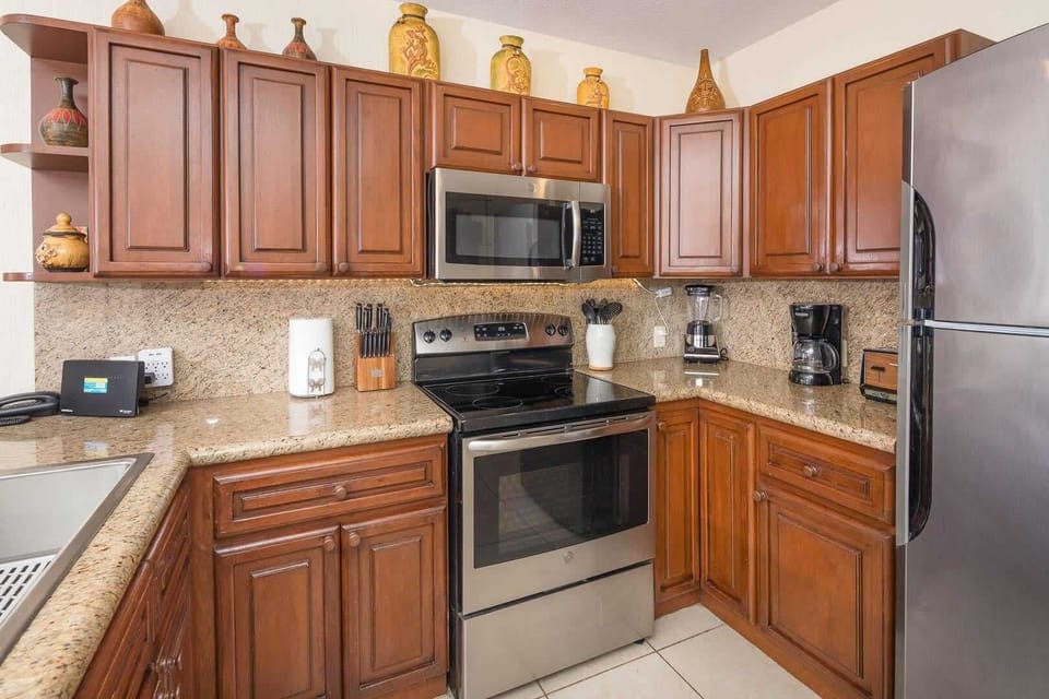 Kitchen is fully stocked