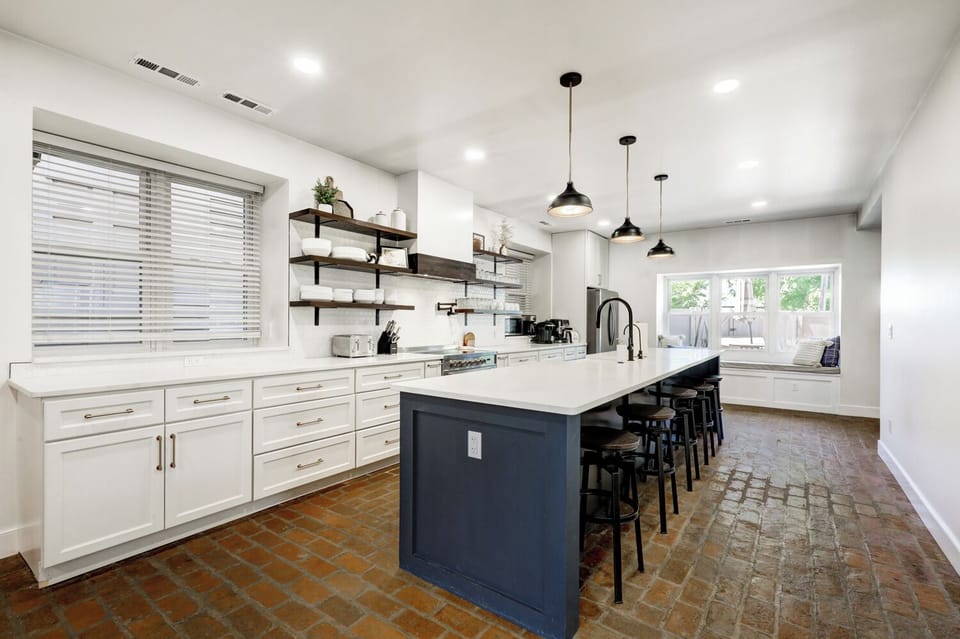 Fully stocked kitchen in The Barn, Ninja Luxe espresso machine is included