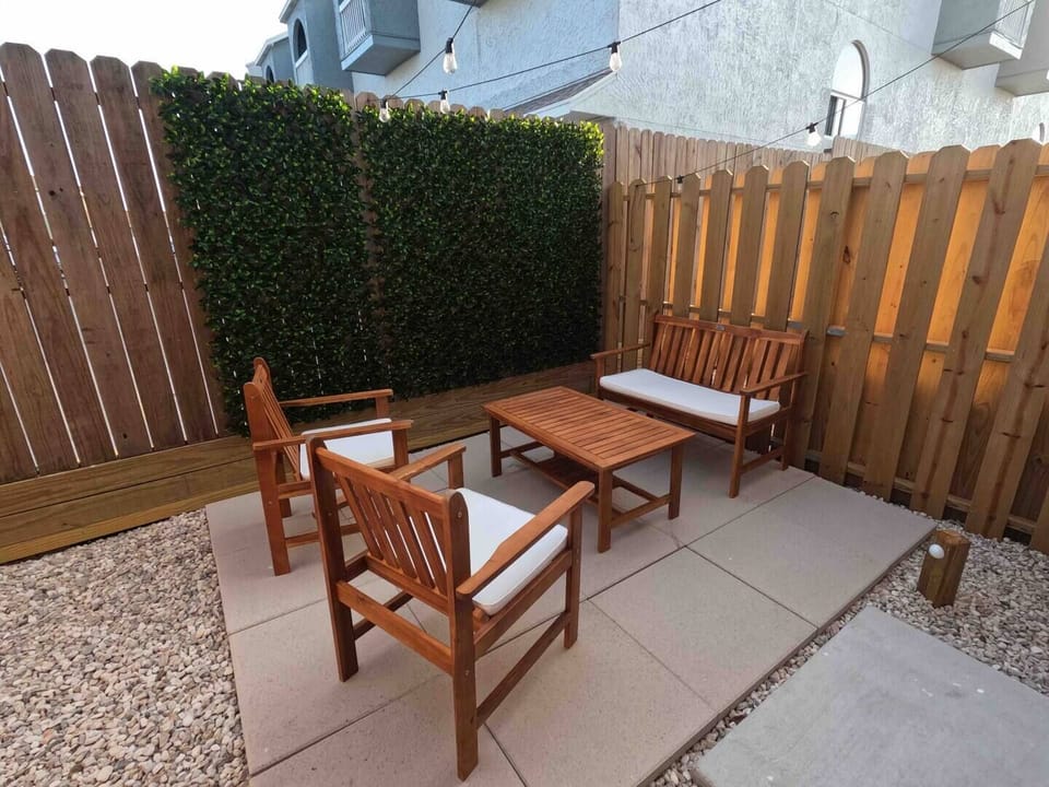 Private back patio