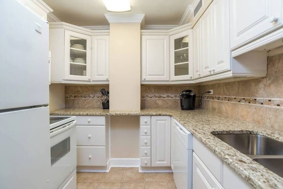 The kitchen is fully-equipped
