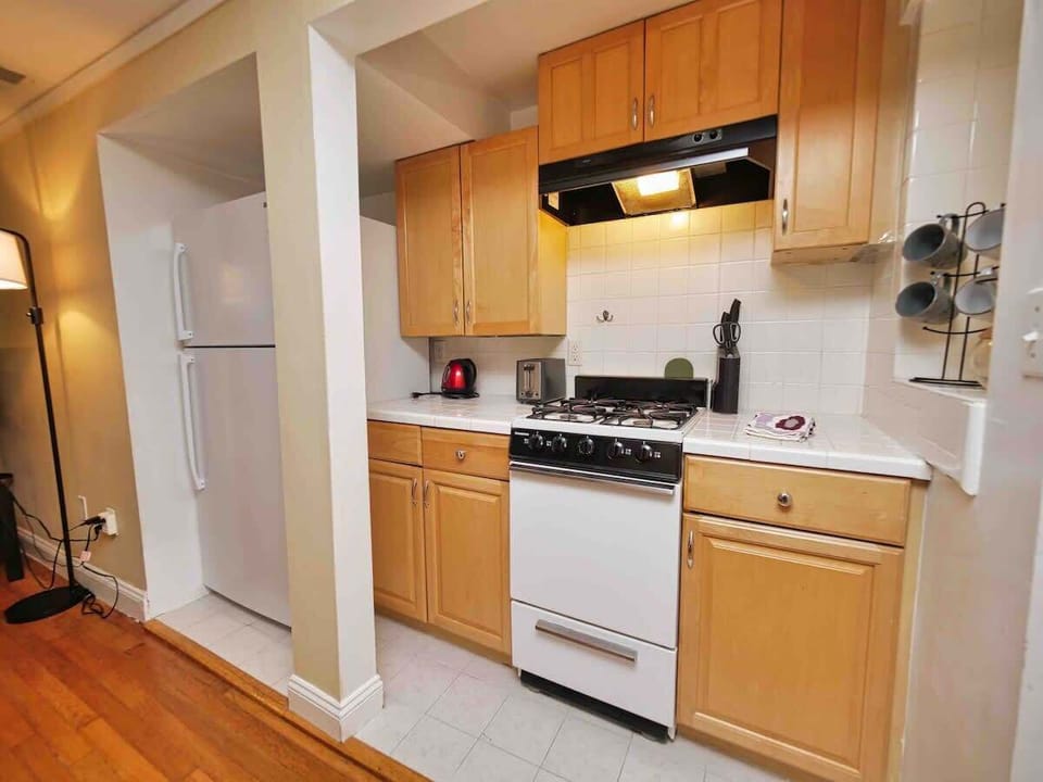 A practical kitchen where you can easily cook your favorite meals during your stay.
