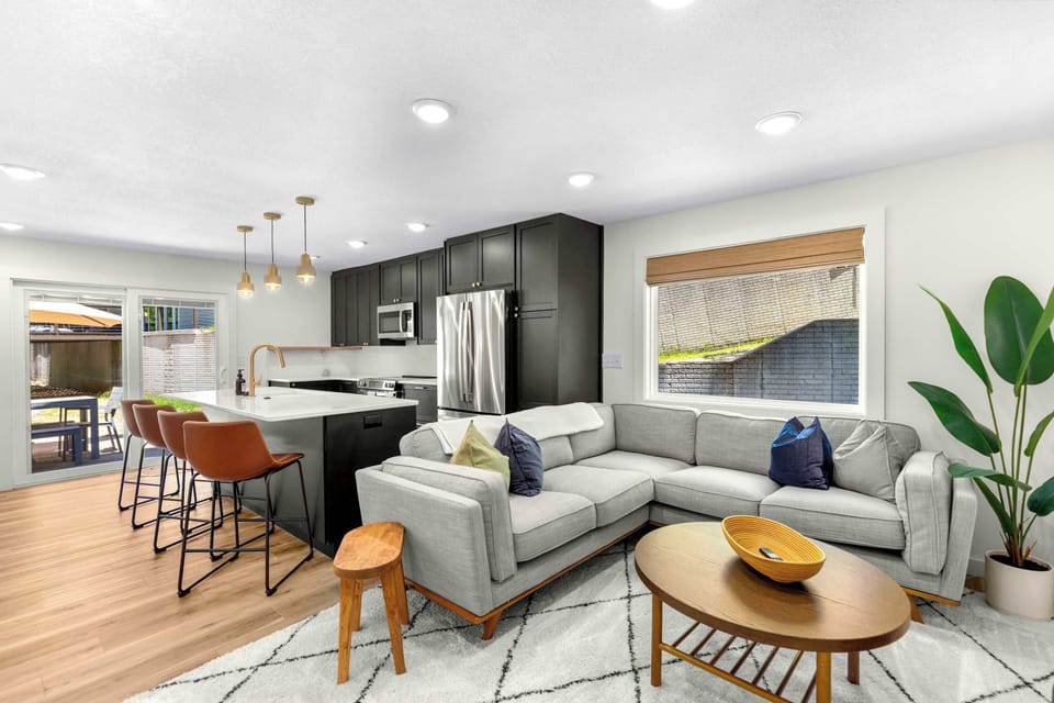 House, Multiple Beds, Patio (Bearcat Bungalows) | Living area | 65-inch flat-screen TV with digital channels