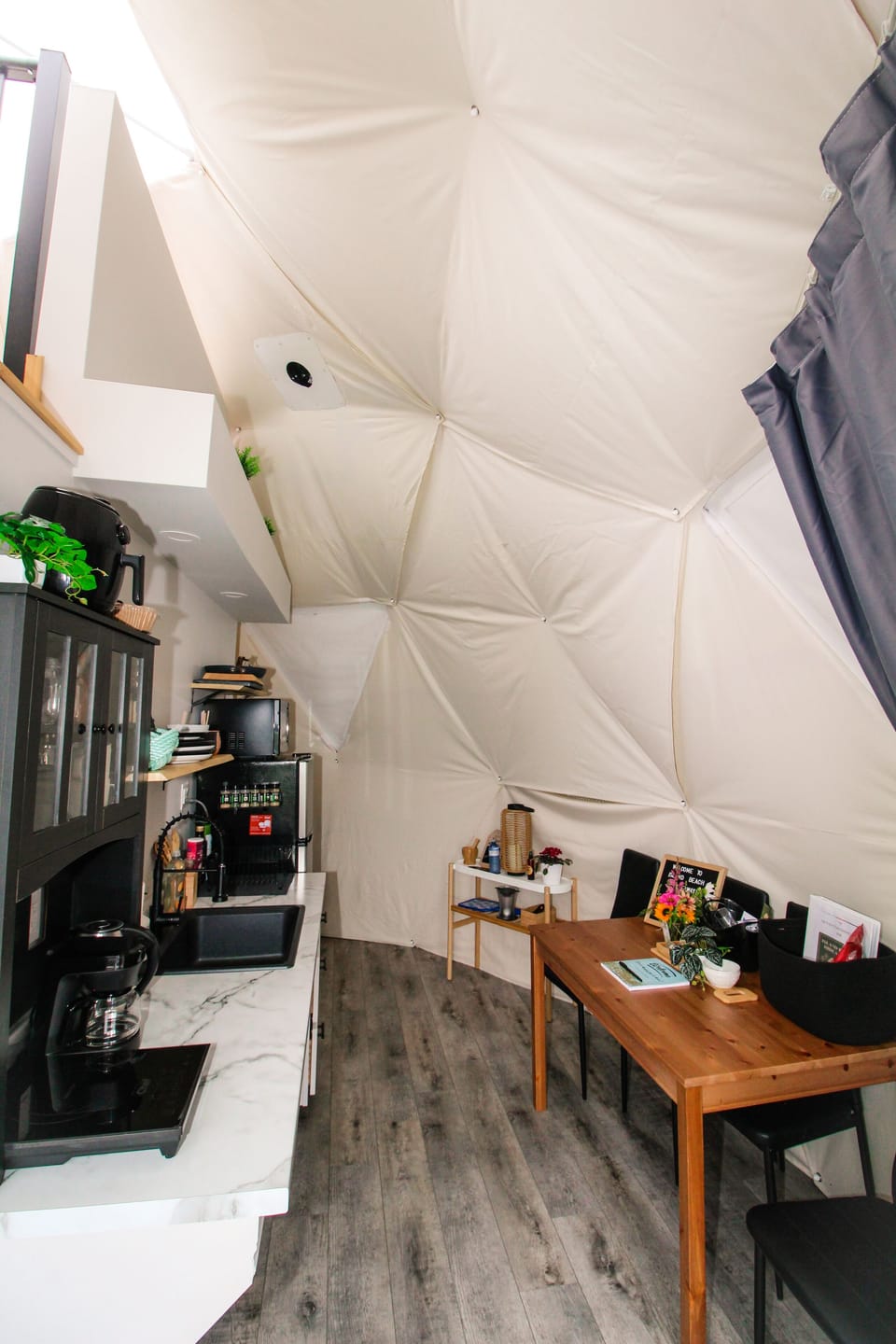 Superior Tent, 2 Bedrooms, Accessible, Hot Tub | Private kitchen | Fridge, microwave, coffee/tea maker, electric kettle