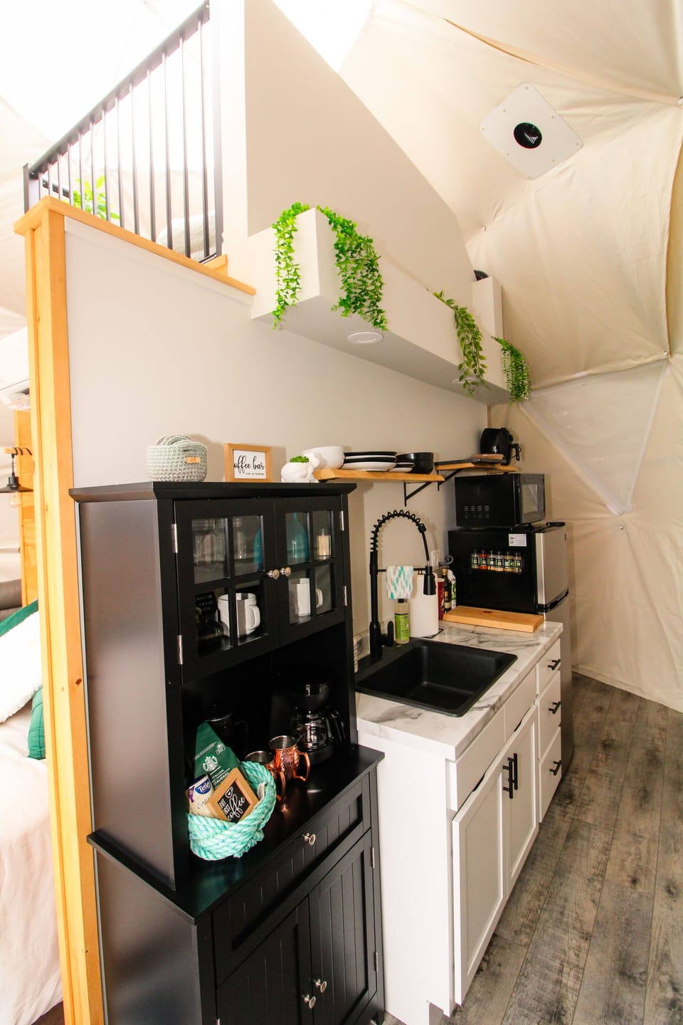 Romantic Tent, 1 Bedroom, Hot Tub, Bay View | Private kitchen | Fridge, microwave, coffee/tea maker, electric kettle