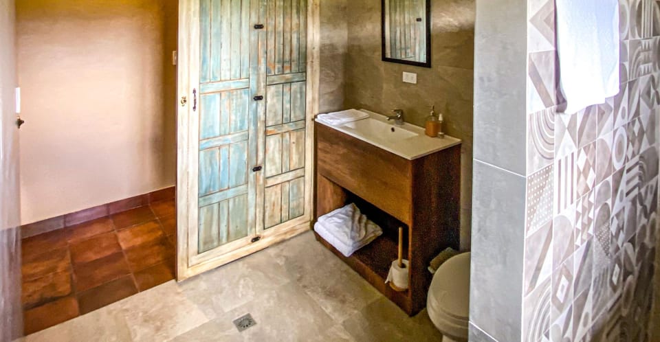 Deluxe Double Room Single Use | Bathroom | Free toiletries, towels, soap, shampoo