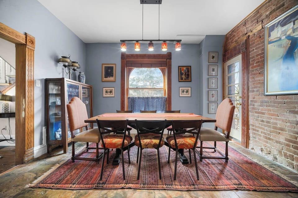 Victorian style dining room with seating for 8