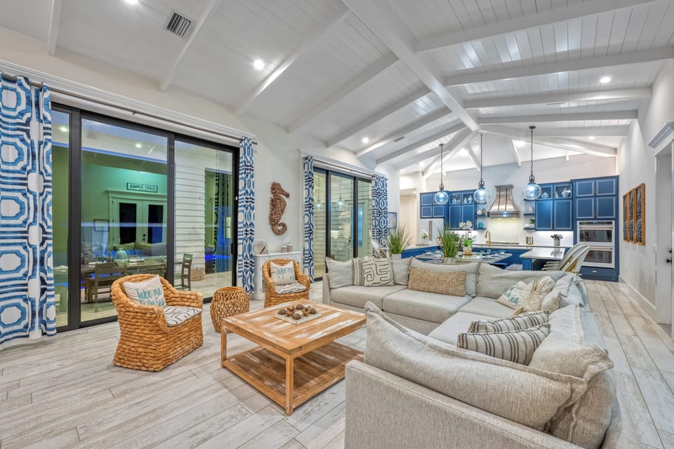 Flow effortlessly from the comfortable seating area to the beautifully designed kitchen, where gathering comes naturally.