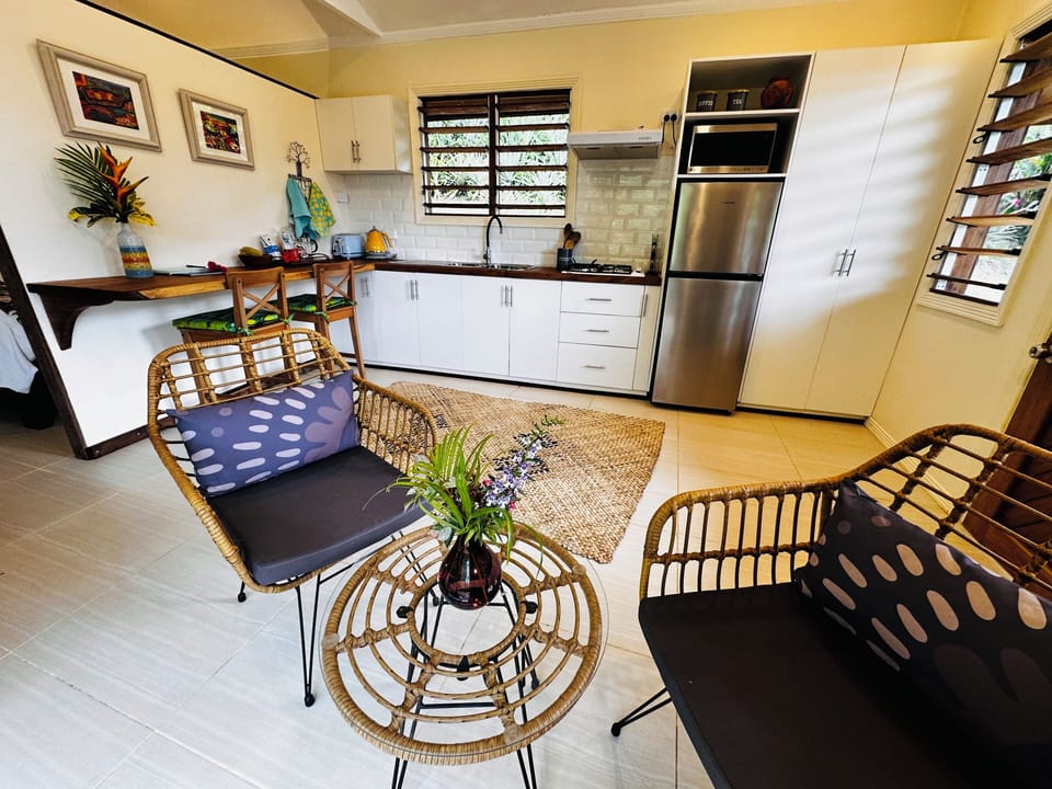 Self-catering made simple with a full kitchen—fridge, stove, microwave & all essentials