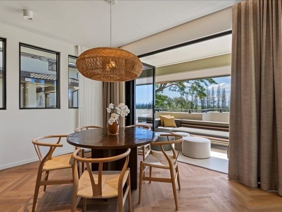 Easy access to large lanai with the ocean view from living room