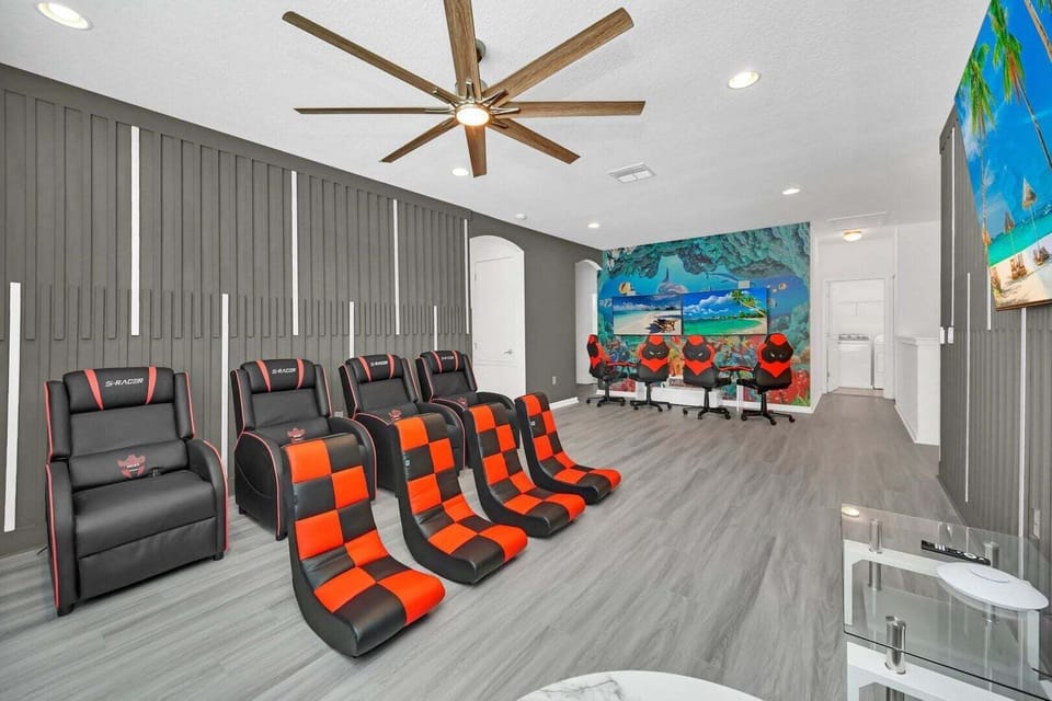 Enjoy a movie night in our home cinema or hours of fun at the game console.