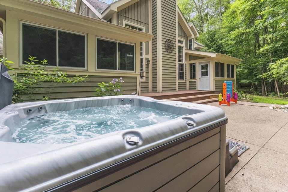 Who's up for some bubbling relaxation in a hot tub? We thought so.
