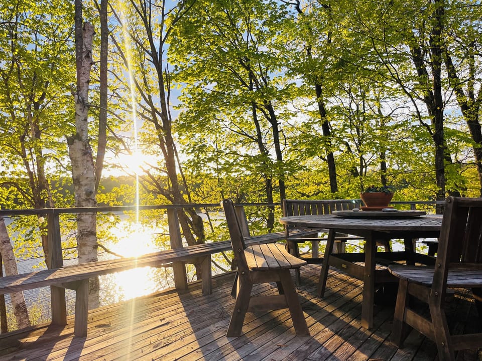 Enjoy beautiful sunsets from the deck!