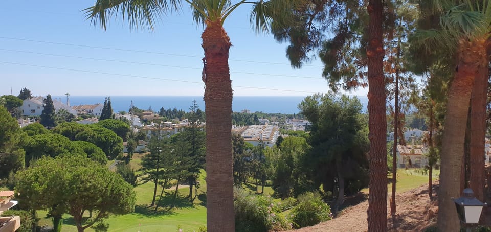 View of la siesta golf course from the patio