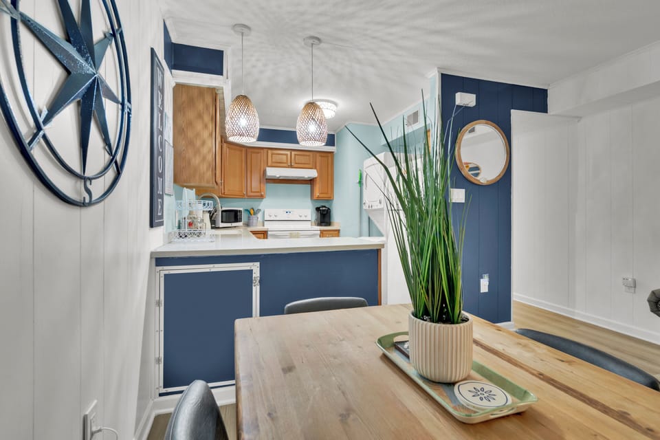 Dining area with seating for four.