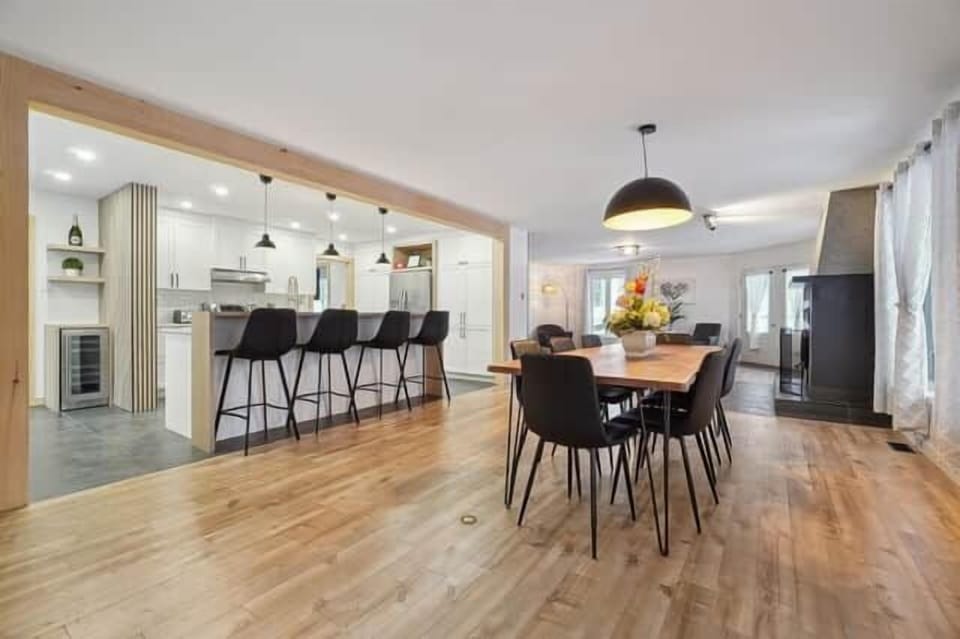 Dining room and kitchen