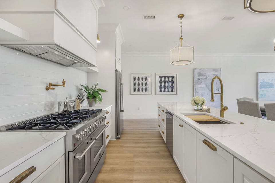 Kitchen with Gas Range and All the Amenities to Prepare Meals
