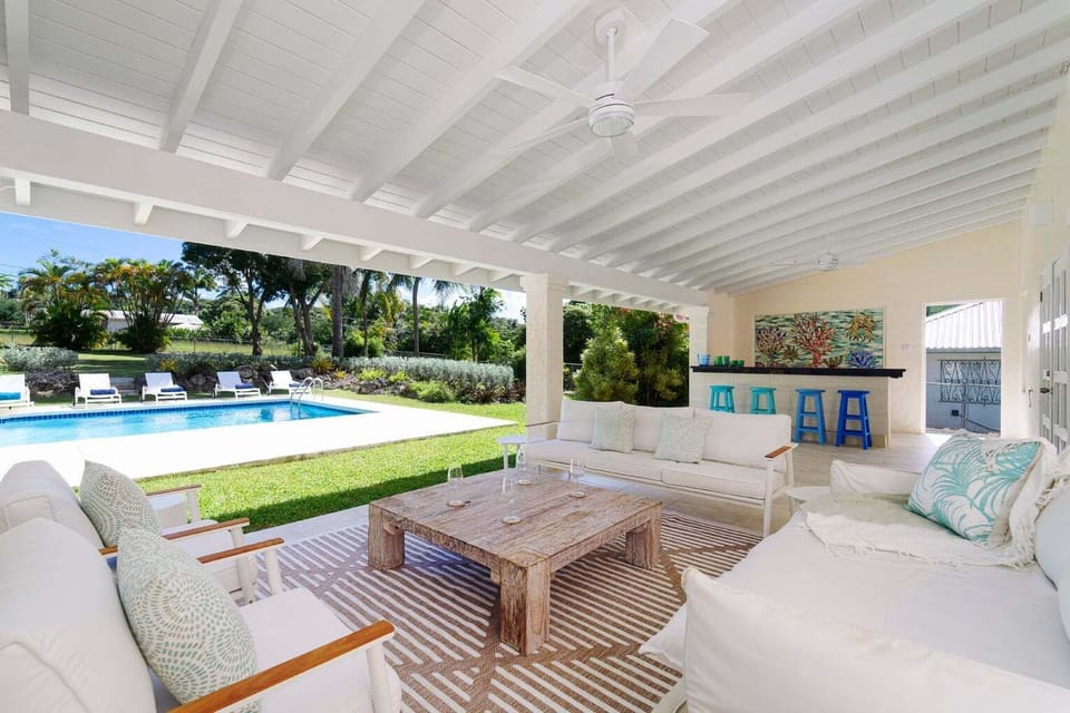 Open verandah with comfortable lounge area