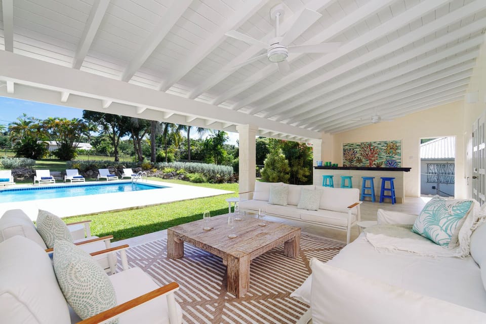 Open verandah with comfortable lounge area