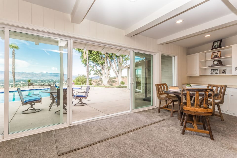 More dining space both indoor & outdoor.