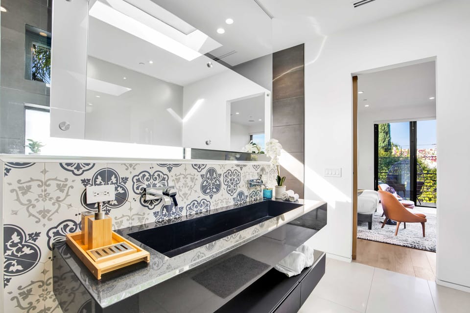 Elegant bathroom sink from bedroom 1.