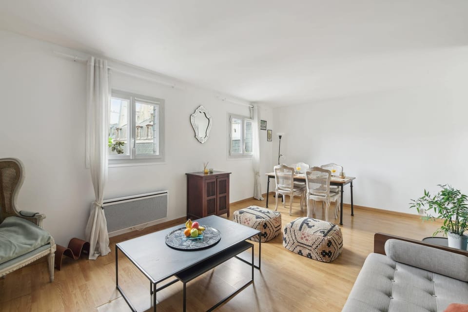 The open-plan living and dining area