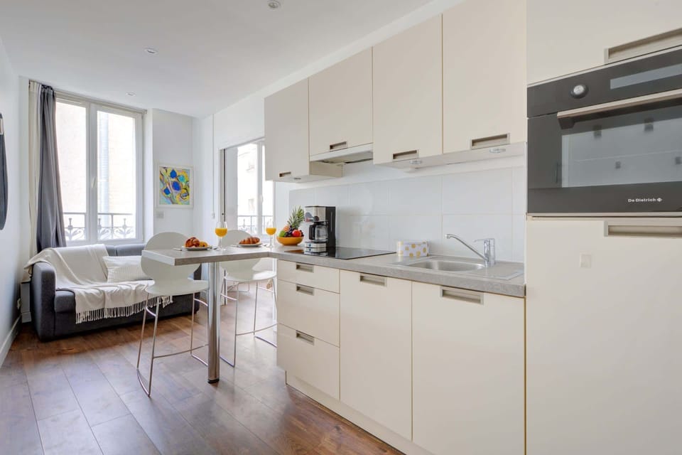 The open-plan living, kitchen and dining area