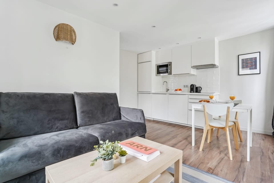The open-plan living, kitchen and dining area