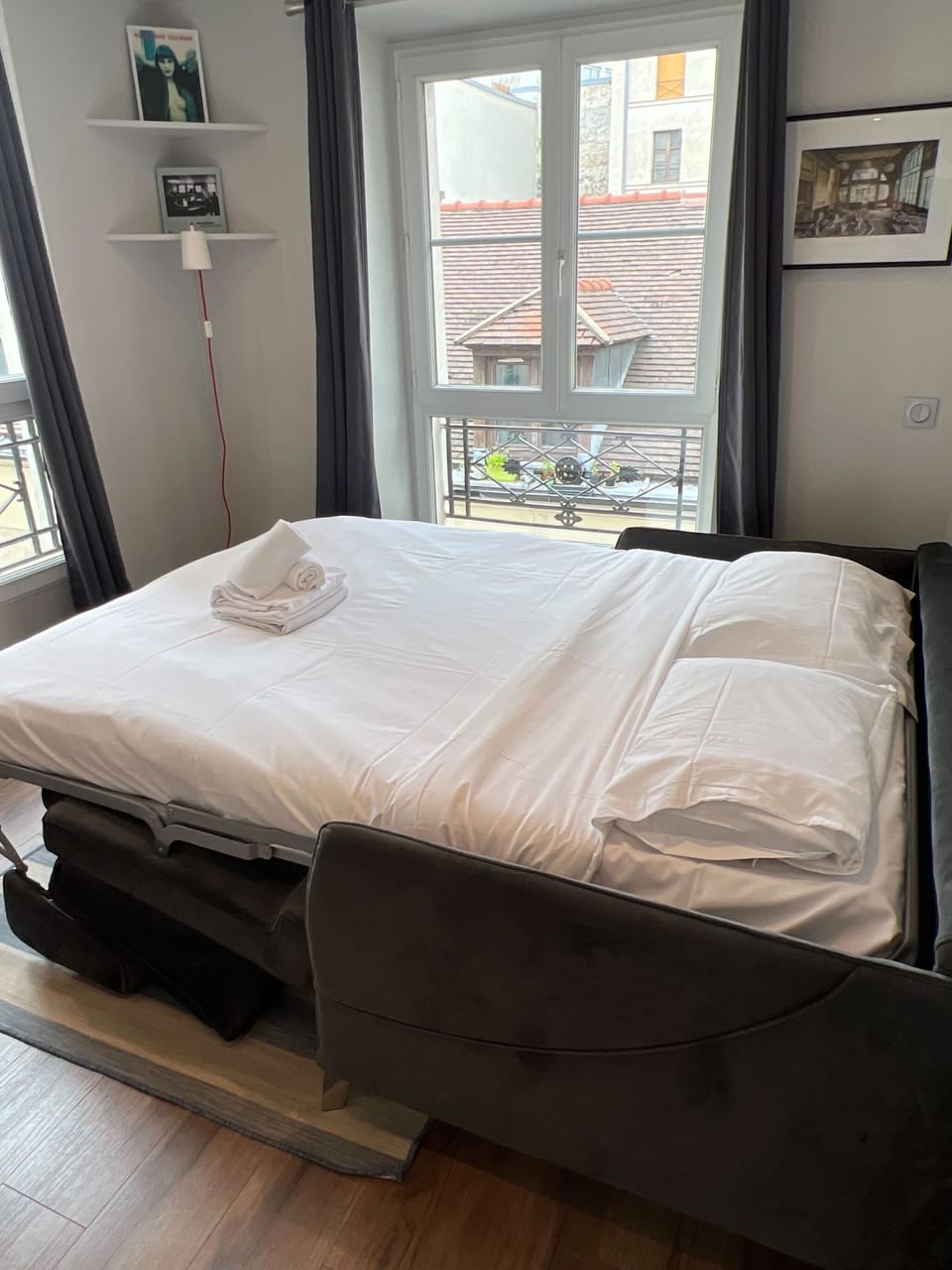 The sofa can be converted into a bed