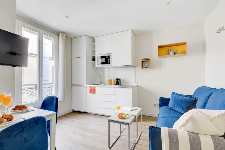 The open-plan living, kitchen and dining area