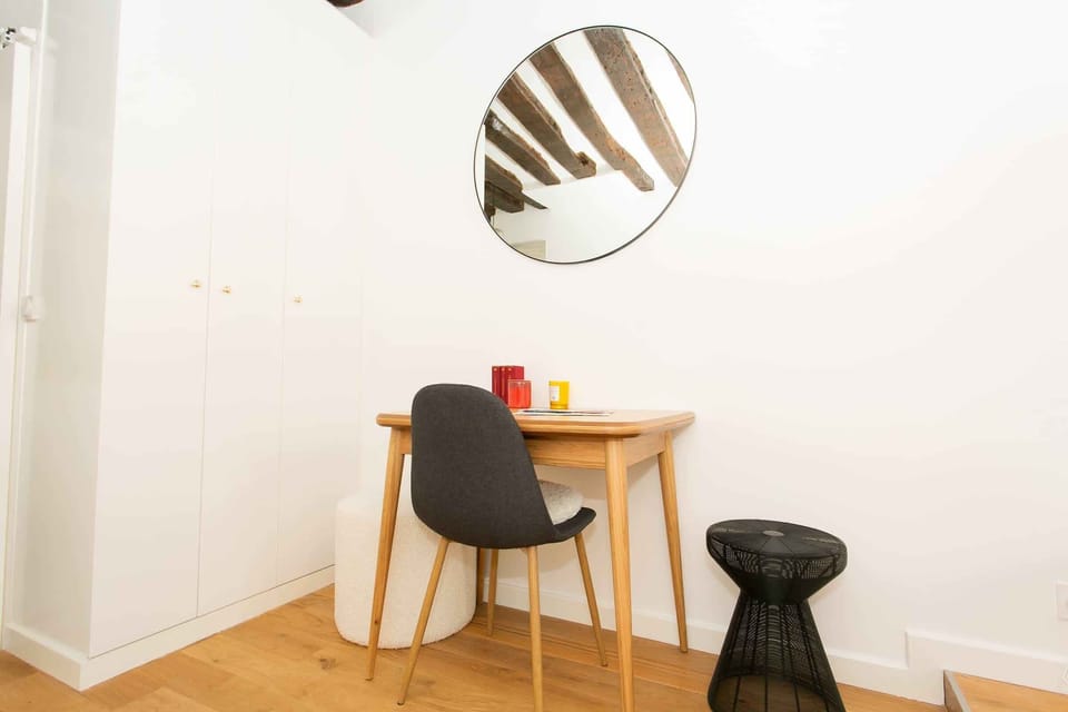 The space can also be used as a work-from-home area