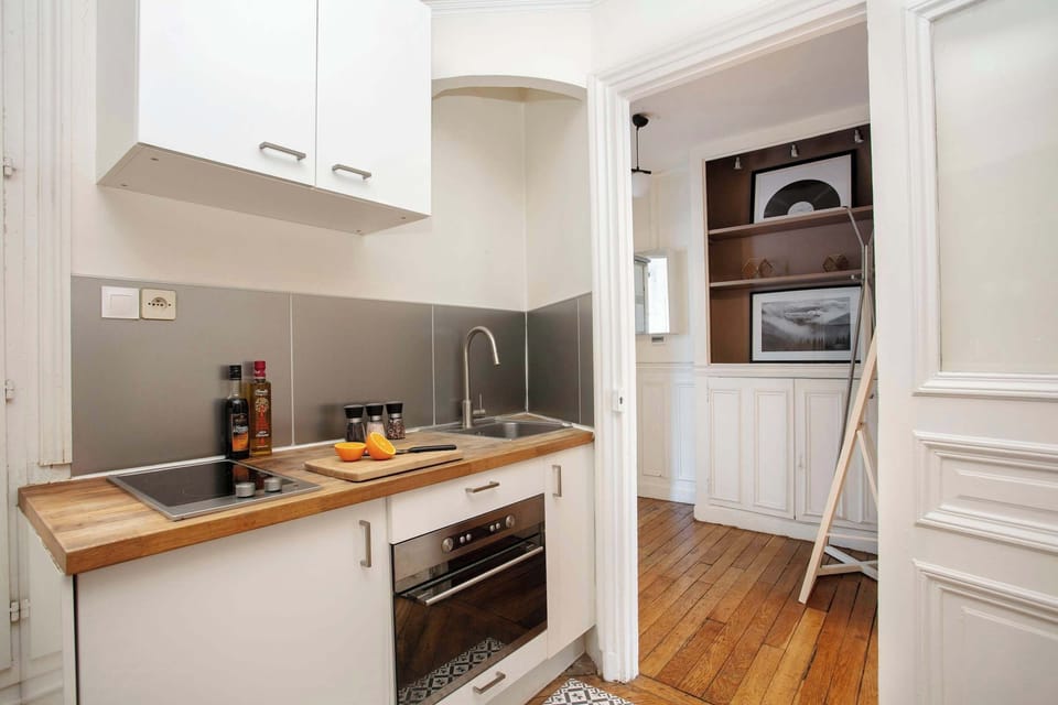 The kitchen area