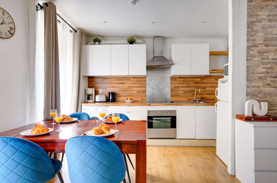 The open-plan living, kitchen and dining area